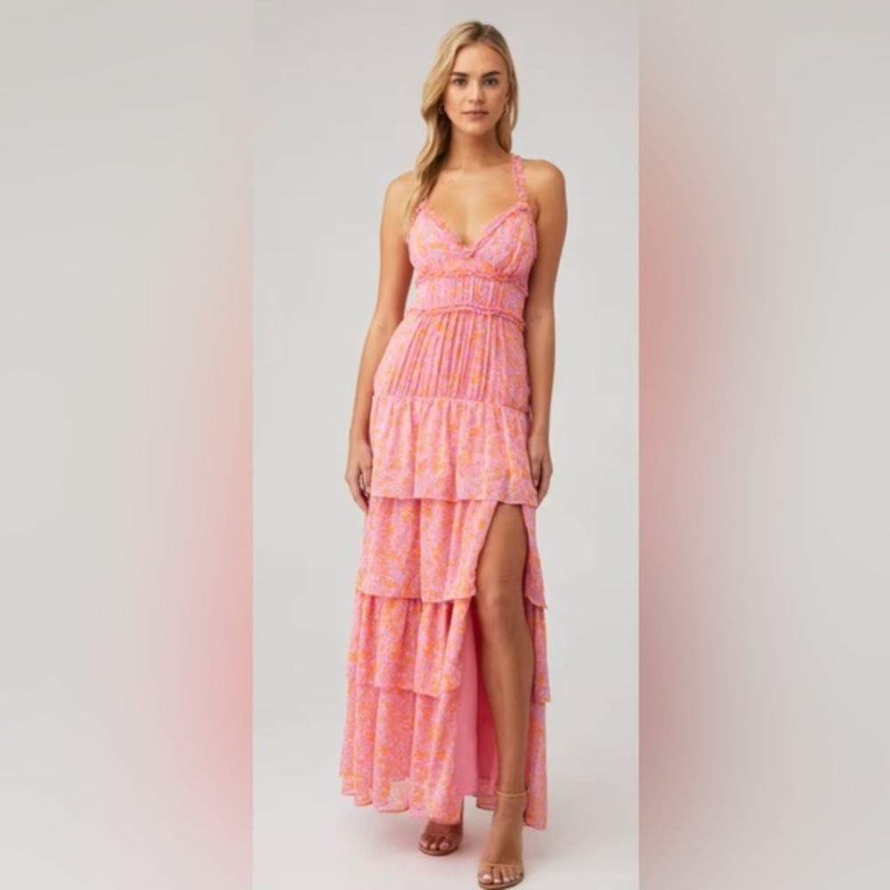 Likely Athena Tiered Maxi Floral Dress size 4 IMMACULATE $298
